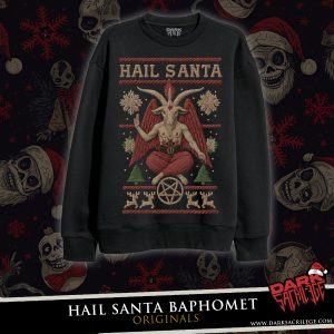 HAIL SANTA BAPHOMET UGLY SWEATER